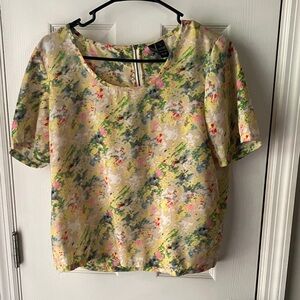 Fun & Flirt Multicolor Abstract Print Blouse